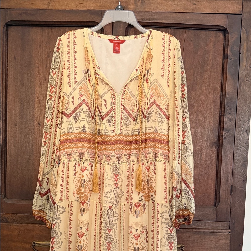 Sundance Multicolor Long Sleeve Maxi Dress